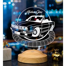 Trendexa Klasik Bmw E30 Cabrio, Bmw Logolu Hediye 3D LED Lamba