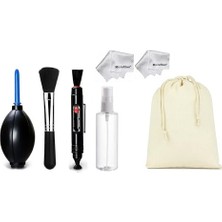 Trendexa Fotoğraf Makinesi Lens ve Objektif Temizleme Seti, Çantalı Hava Pompası, Fırça, Lenspen, Sprey ve 2x Temizlik Bezi