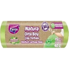 Trendexa Natura Büzgülü Çöp Torbası Orta Boy 15'li