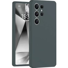 Sh Samsung Galaxy S25 Ultra Kılıf Nano Içi Kadife Silikon - Koyu Yeşil Sh Najmaddin