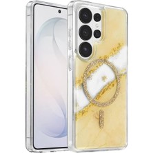 Sh Onegif Samsung Galaxy S26 Ultra Lotus Simli Magsafe Kapak - Gümüş Sh Najmaddin