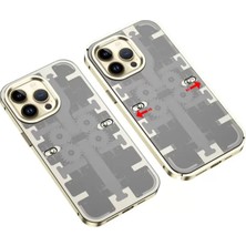 Sh Apple Iphone 14 Pro Kılıf Mekanik Bumper Kapak - Gold Sh Najmaddin