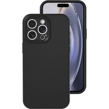 Sh Apple Iphone 16 Pro Kılıf Nano Içi Kadife Silikon - Siyah Sh Najmaddin