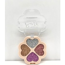 Trendexa Rose 4'lü Kalpli Glitter Göz Farı - Glitter Eyeshadow No:4, SERASHINEGOZFARI107