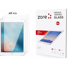 Trendexa IPad 9.7 2017 (5.nesil) ile Uyumlu Tablet Set 5 Adet Temperli Cam Ekran Koruyucu Şeffaf