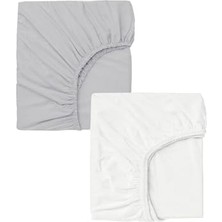 Trendexa 2 Adet 50 x 90 x 10 cm Anne Yanı Lastikli Penye Kumaş Bebek Çarşafı