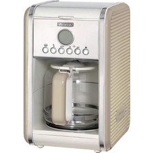 Tr Vintage Filtre Kahve Makinesi Bej 1342/03-2 Lt Temperli Cam Sürahi, 12 Fincan Kapasite, 960 Watt