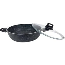 Trendexa Zetra Basık Granit Tencere 22 cm Gri ZK-021