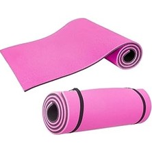 Trendexa Büyük Boy Çift Taraflı Kalın Spor Yapma Minderi Pilates Yoga Pembe