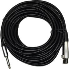 Tr 10 Metre Xlr - 6.3mm Jack Mikrofon Kablosu, Profesyonel Sahne Tipi, Dinamik Mikrofonlar ve Ses Si