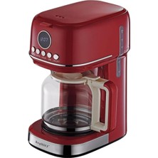 Tr Gem Retro 15 Bardak Kırmızı Filtre Kahve Makinesi