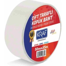 Tr Çift Taraflı Köpük Bant, 50MM x 5m, Beyaz