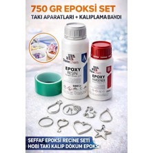 Tr Epoksi Takı Seti 750 gr Epoksi Bant ve 8 Adet Krom Takı Aparatı Seti