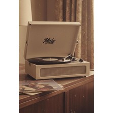 Tr MTX-420WH Nostaljik Bluetooth Pro Pikap, Şarjlı, 3 Devirli, Beyaz