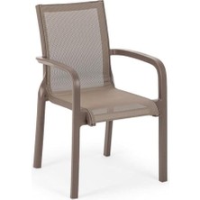 Tr SY-2528 Plastik Fileli Bahçe Koltuk Sandalye 4'lü Set