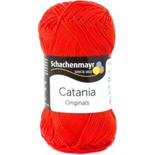 Tr Schachenmayr Catania Pamuk Amigurumi El Örgü Ipi Ipliği Yünü 390 Kırmızı