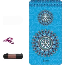 Tr Yoga Matı ve Pilates Minderi 6mm Mandala Desenli Mavi
