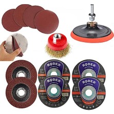 Trendexa Spiral Taşlama Cırt Zımpara Metal Kesme Tel Fırça Seti 25 Parça