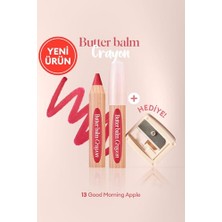 Trendexa Kremsi, Kalem Şeklinde Renkli Dudak Balmı & Kalemtıraş Butter Balm Crayon 013 Good Morning Apple