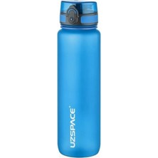 Tr Uzspace Büyük Boy Suluk - 1000 ml Soft-Touch Tritan Renkli Matara (Mavi)
