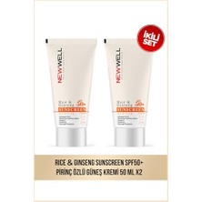 Trendexa Rice & Ginseng Sunscreen SPF50+ Pirinç Özlü Güneş Kremi 50 ml 2 Adet, T11944