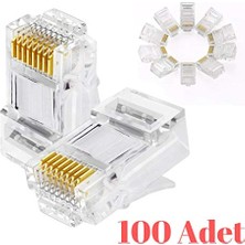 Trendexa 4220 100 Adet RJ45 Jack Cat5 Internet Kablo Ucu Konnektör