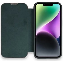 TeknoKapsül Apple Iphone 13 Pro Max Kılıf Dolpin Kapaklı - Koyu Yeşil