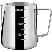 Trendexa Paslanmaz Çelik Sütlük, Barista Süt Isıtıcı ve Köpürtücü, Ocak Üstü Süt Potu, 350 ml