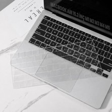 Trendexa MacBook Air 15.3 Inç M2 M3 M4 M5 A2941 A3114 A3241 A3448 Uyumlu Şeffaf Türkçe Q Klavye Koruyucu
