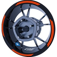 Trendexa Floresan Turuncu Double Stripe Jant Şeridi Sticker