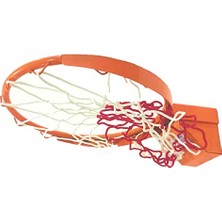 Trendexa Standart Kancalı 45 cm Yaylı Basketbol Çemberi 4 mm Floş Ip Basketbol Filesi Hediyeli