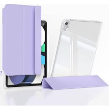 Trendexa Apple iPad Air 11 2025 M3 ile Uyumlu Magnetik Ayrılabilen Airbagli Sliding Tablet Kılıfı Lavender
