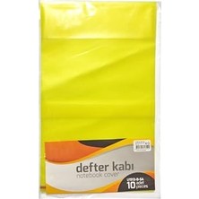 Trendexa Defter, A5 Boyunda Notebook Şeffaf Hazır Kabı Sarı - 10 Adet
