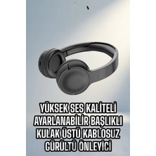 Gees Global Yüksek Ses Kaliteli Kablosuz Kulaklık Type-C Uyumlu Kulak Üstü