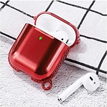 Trendexa Airpods ile Uyumlu Electroplate Kılıf Kırmızı