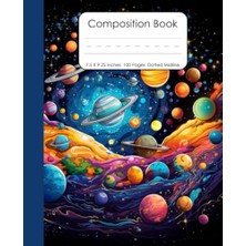 Trendexa Outer Space Fun Ilkokul Hikâye Günlüğü, Noktalı Orta Çizgi ve Resim Alanı, Grades K-2/early Childhood