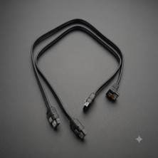 Trendexa 2 Adet Sata Iıı Kablo 40 Cm, 6 Gbits, 90° Açılı, 1 Düz ve 1 90 Derece Açılı