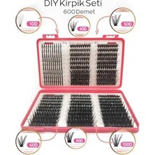 Trendexa 600 Hazır Demet Dıy Kirpik, 10D-100D Yoğunluk Seçeneği