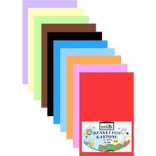 Trendexa A4 Fon Kartonu 10'lu 21X29,7 cm 1 Paket 10 Renk Fon Kartonu 21 * 29,7 1 Paket