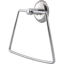 Trendexa Paslanmaz Metal Havlu Askısı Vidalı Krom Bez Havluluk Aparatı Lavabo Banyo Mutfak Aparat Standı Bez