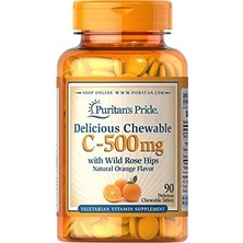 Trendexa 500 Mg Aromasız Çiğnenebilir C Vitamini, 90 Renkli Tablet
