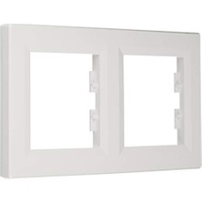Trendexa EPH5800221 Anahtar Çerçevesi 2 Eleman, Beyaz