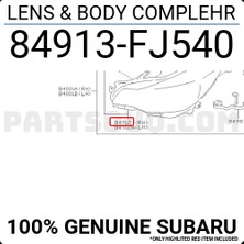 Depo Subaru Xv 2015-2017 Far Sağ Halogen (Oem NO:84913FJ540)