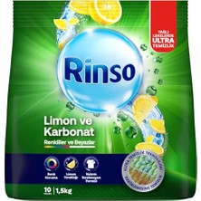 Trendexa Toz Çamaşır Deterjanı Limon ve Karbonat Renkliler ve Beyazlar Için 1,5 kg