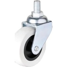 Trendexa Hts 322 Dönerli Vidalı Mobilya Tekerleği 52 Mm; 35 kg Taşıma Kapasiteli Pvc-Pp Iç Mekan Sehpa ve Ofis Tekeri, 3/8 Inç Vida Çapı, 4 Adet
