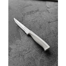 Trendexa 11 cm Gri Tırtıklı Steak Bıçağı, D-NEOGEK011