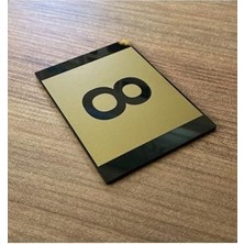 Trendexa Minimal Gold Tasarım Kendinden Yapışkanlı Daire Kapı Numarası -8