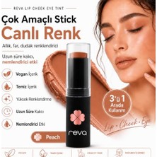 Trendexa RV111 Peach Çok Amaçlı Stick Allık, Far ve Dudak Renklendirici; Lip Cheek Eye Tint, Vegan ve Temiz Içerik