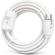 Trendexa 3x2.5 mm Ttr Tekli Beyaz Topraklı Kauçuk Uzatma Kablosu (3 Metre)