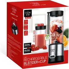 Tr 450ML + 380ML Taşınabilir Metal Kişişel Blender Shaken Smoothies Blender Keskin Bıçaklı Ek